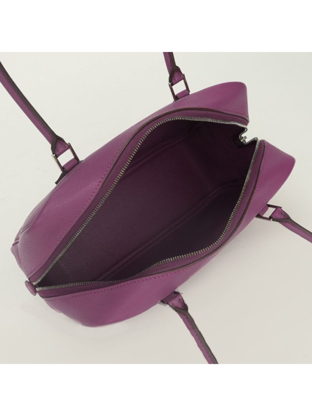 Hermes Plume 20 Mini Tote Epsom Cyclamen Purple Silver Veau Handbag - Picture 8 of 8